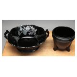 L.E. Smith Mt. Pleasant Bowl & Greek Key Planter 2