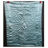 Mid Century Vintage Reversible Satin Baby Quilt