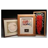 Southwestern Framed Tile, Mixed Media, Paper Art 3