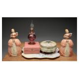 Perfume Bottle, Vanity Tray & Cosmetic Group