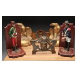 Bradley & Hubbard Owl Bookrack and Bookends
