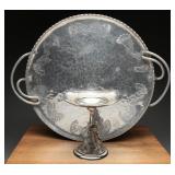 Farberware Hammered Tray & Aurora Pedestal Dish