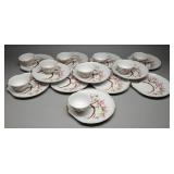 Lefton Hand Painted Cherry Blossom Snack Plates 21