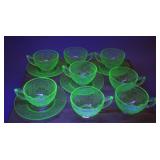 Indiana Glass Horseshoe Uranium Depression Cups 12