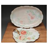 Hand-Painted Seltmann Weiden Bavaria Rose Tray