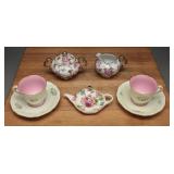 Noritake Teacups & Saucers, Floral Creamer Sugar 7