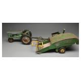 John Deere Model A Tractor and 12A Combine, (2)