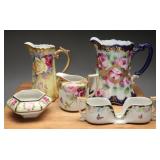 Hand-Painted Nippon Porcelain Tableware, (5)