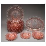Pink Depression Glass Old Colony Plates Platter 28