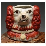 Staffordshire Spaniel Tobacco Jar & Seated Dog, 2