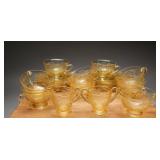 Fostoria Versailles Topaz Depression Glass, (21)