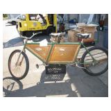 DOUBLE RIDER BIKE WITH CUSTOM WOOD FRAMING  (MISCE