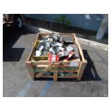 PALLET OF OUTLET BOXES, TAIL LIGHTS,  FLUORESCENT
