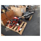 PALLET OF TORO LAWN MOWER AND  WEED WHACKERS