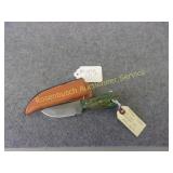 3 1/2" Blade Elm Burlwood w/Sheath