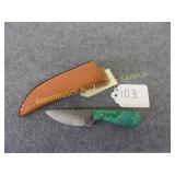 3" Blade Ellm Burlwood w/Sheath