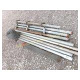 galvanized fence posts, staves,
