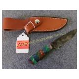 Handmade Knife w/Handmade Leather Sheath