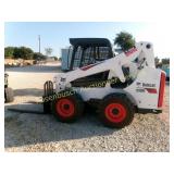 2017 Bobcat Skid Steer w/Bobcat Forks, Diesel  KEY