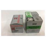 900 Rounds of 22 Short- Box of 500 RWS and Box of