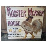 Rooster Morgan country decor sign