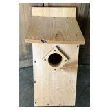 Home made wooden birdhouse