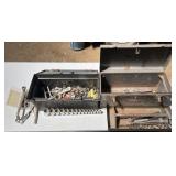 2 tool boxes w various sockets & wrenches