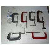 6 large C clamps