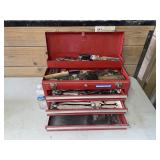 Mastercraft tool box filled w wrench & other tools