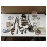 Wire brushes, nuts & bolts, hitch balls, & more