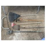 Rake, saw, shovel, hoe, hook, edger, & cultivator
