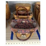 Lot of 3 Longaberger Basket Purses