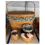 Lot of 4 Longaberger Baskets - Christmas