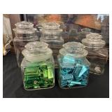 Lot of 5 vintage candy containers jars