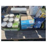Ball jars & lids, steel strainer, outlets boxï¿½