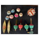 vintage Christmas ornaments Indents, bubble lights