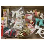 Lot of vintage Christmas ornaments deer