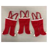 3 vintage pairs of little fuzzy elf pants 14"