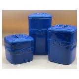Longaberger Woven Traditions Pottery Canister Set