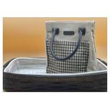 Longaberger Black Serving Tray and tote