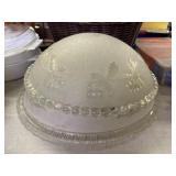 2 glass light shades