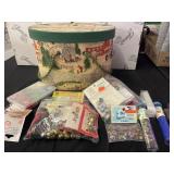 Vintage Taestry Musical Sewing box w/crafts