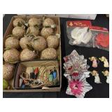 Vintage Chunky Glitter Christmas Plums, Reflectors
