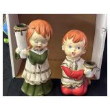 Vintage Christmas Japan Figural Candle Holders