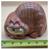 Vintage Hand made Garfield Ceramic Bank
