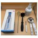 Lot of Misc Kitchen Items Cleaner Spoons More