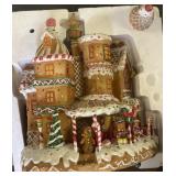 Large Cracker Barrel Fiber Optic Gingerbread House