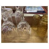2 pairs of Gorham Crystal Stemware 3 bumpy