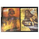 Lot of 2 Vintage Star Wars Coca-Cola Posters One