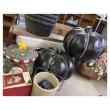 Lot of Holiday Decor pumpkins & Christmas